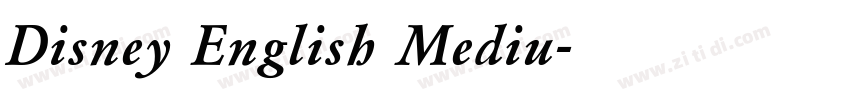 Disney English Mediu字体转换